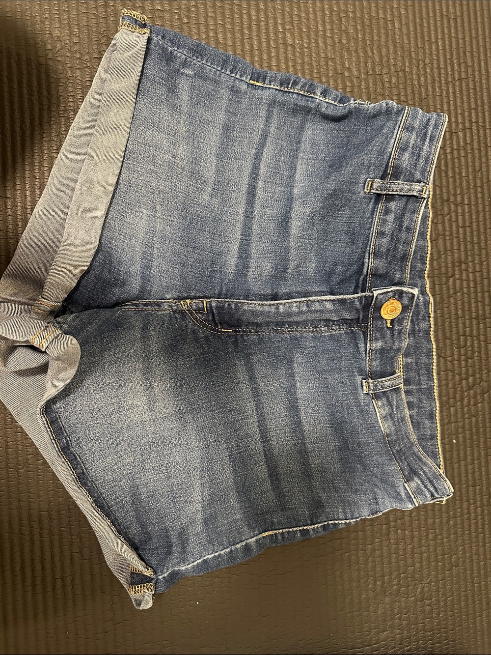 Divided Blue Denim Cuffed Jean Shorts
